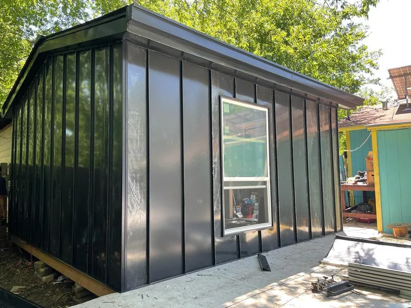 Black standing seam metal wall panels for Metal Roof Installation in Sparks